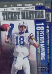 1998 Leaf Rookies and Stars Ticket Masters #16 Peyton Manning/Marshall Faulk