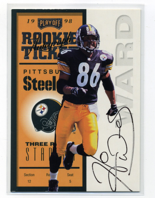 1998 Playoff Contenders Ticket #94 Hines Ward AU/500*