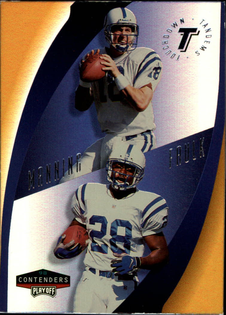 1998 Playoff Contenders Touchdown Tandems #18 P.Manning/M.Faulk