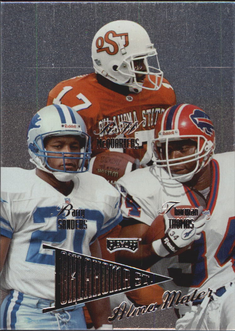 1998 Playoff Prestige Alma Maters #7 Barry Sanders/Thurman Thomas/R.W. McQuarters