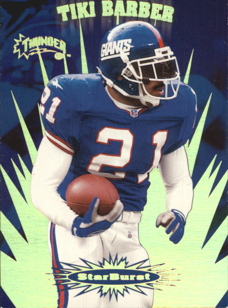 1998 SkyBox Thunder StarBurst #1SB Tiki Barber