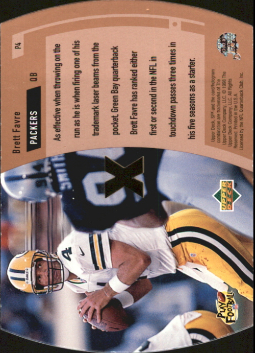 1998 SPx ProMotion #P4 Brett Favre back image