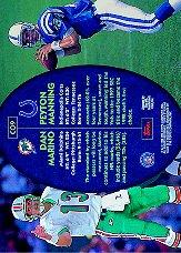 1998 Stadium Club Co-Signers #CO9 Peyton Manning/Dan Marino back image