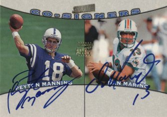 1998 Stadium Club Co-Signers #CO9 Peyton Manning/Dan Marino
