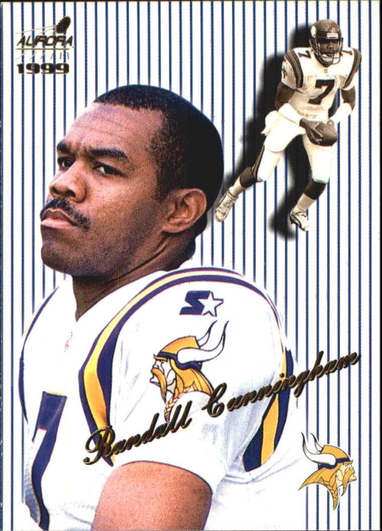 1999 Aurora Pinstripes #82 Randall Cunningham