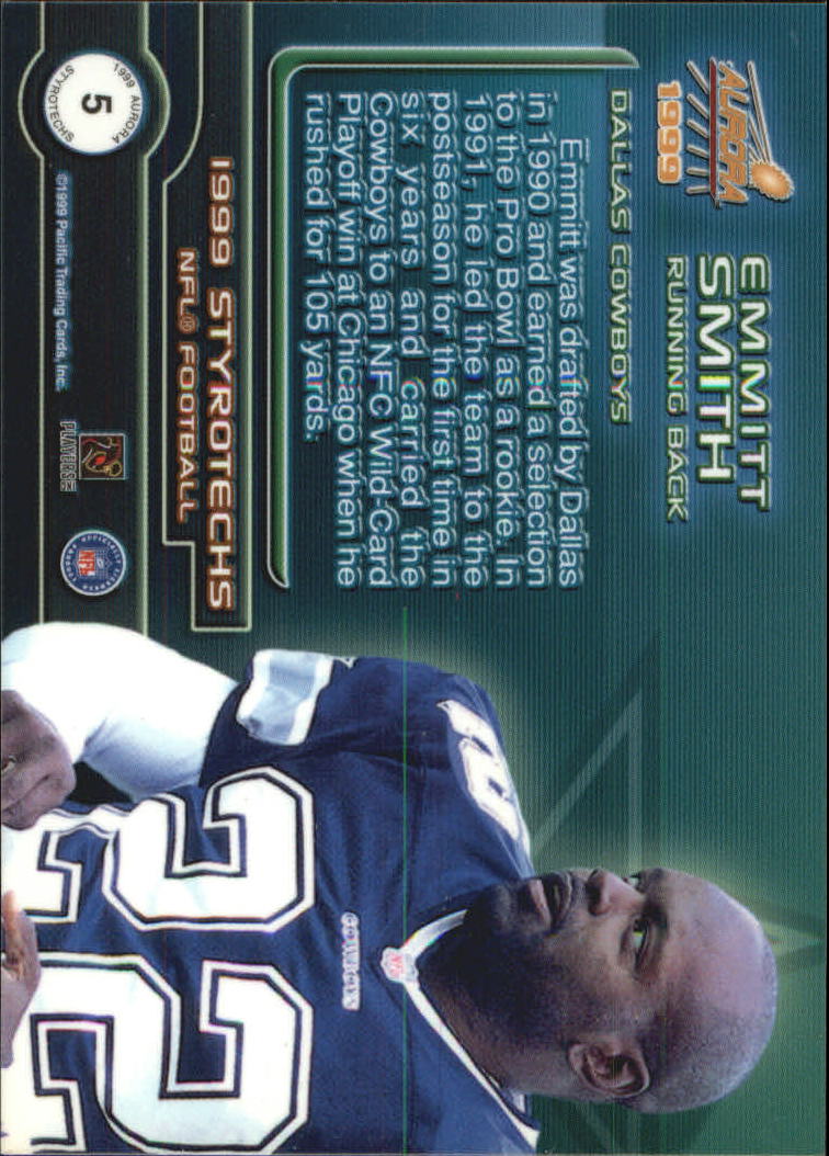 1999 Aurora Styrotechs #5 Emmitt Smith back image
