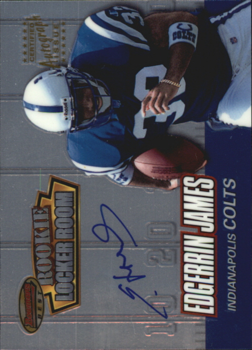1999 Bowman's Best Rookie Locker Room Autographs #RA3 Edgerrin James