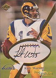 1999 Collector's Edge Masters Pro Signature Authentics #2 Kurt Warner/500