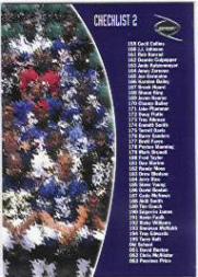 1999 Collector's Edge Odyssey #2 Checklist Card