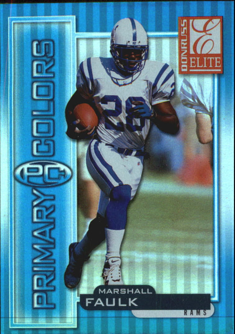 1999 Donruss Elite Primary Colors Blue #2 Marshall Faulk