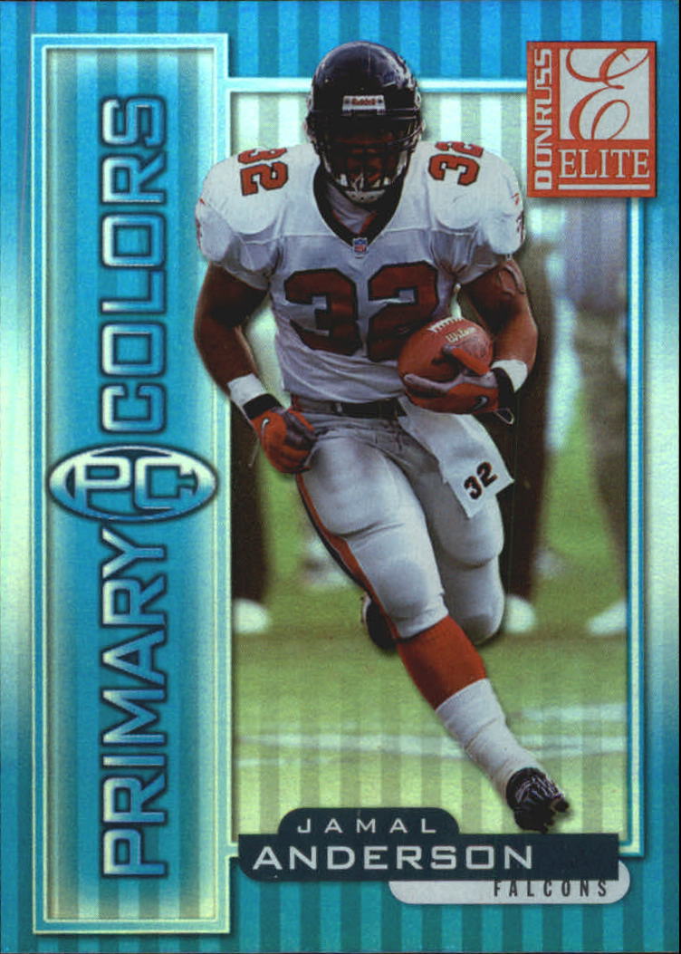 1999 Donruss Elite Primary Colors Blue #5 Jamal Anderson