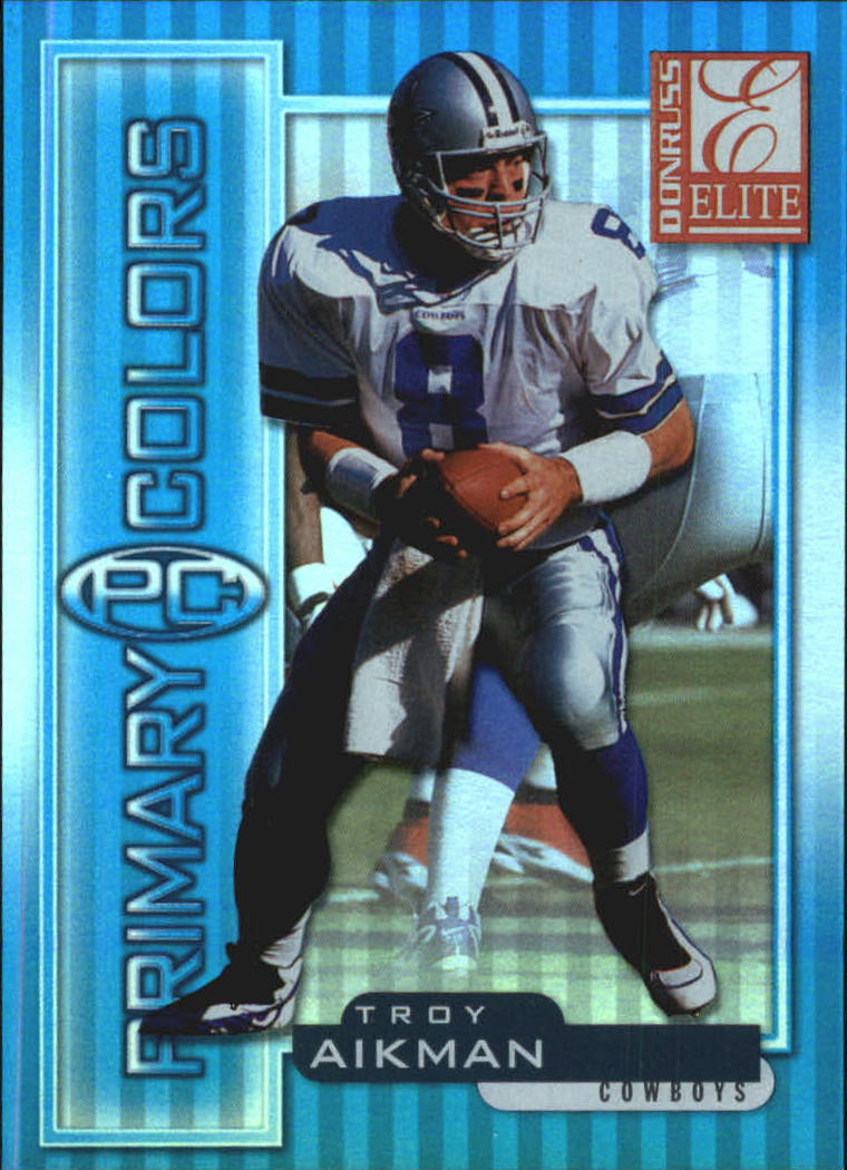 1999 Donruss Elite Primary Colors Blue #7 Troy Aikman