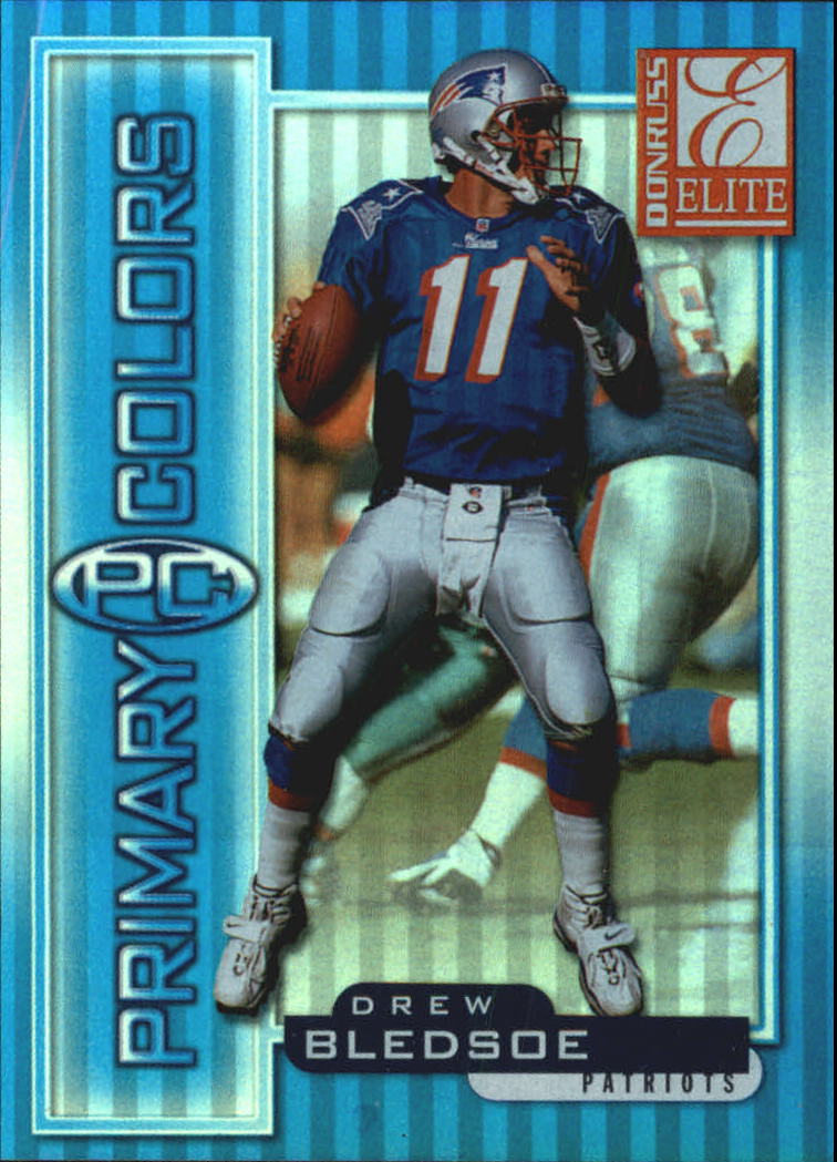 1999 Donruss Elite Primary Colors Blue #11 Drew Bledsoe