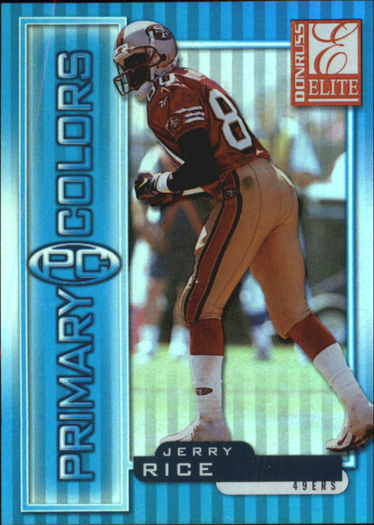 1999 Donruss Elite Primary Colors Blue #19 Jerry Rice