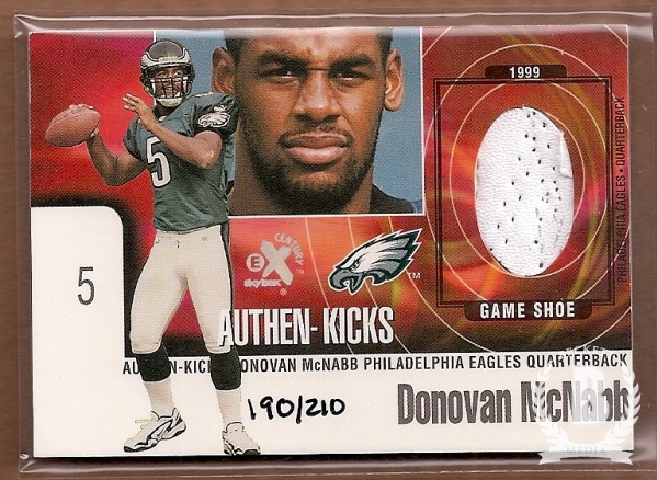 1999 E-X Century Authen-Kicks #5AK Donovan McNabb/210