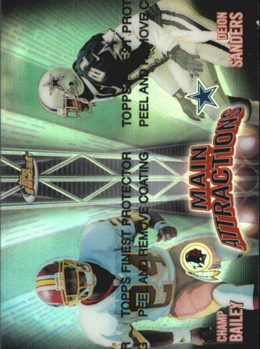 1999 Finest Main Attractions Dual Refractors #MA1 Champ Bailey/Deion Sanders