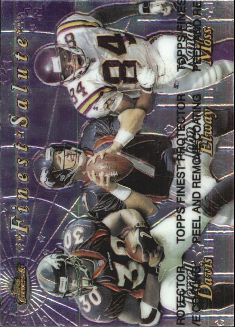 1999 Finest Salute #FS T.Davis/Elway/Moss