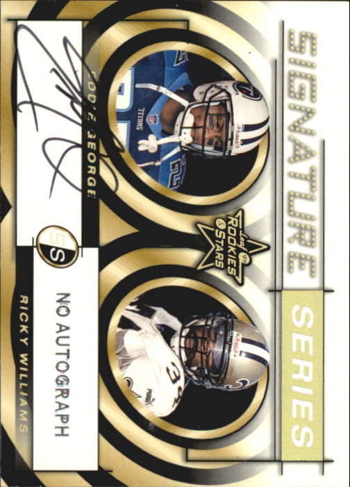 1999 Leaf Rookies and Stars Signature Series #SS6 E.George AU/R.Will/90