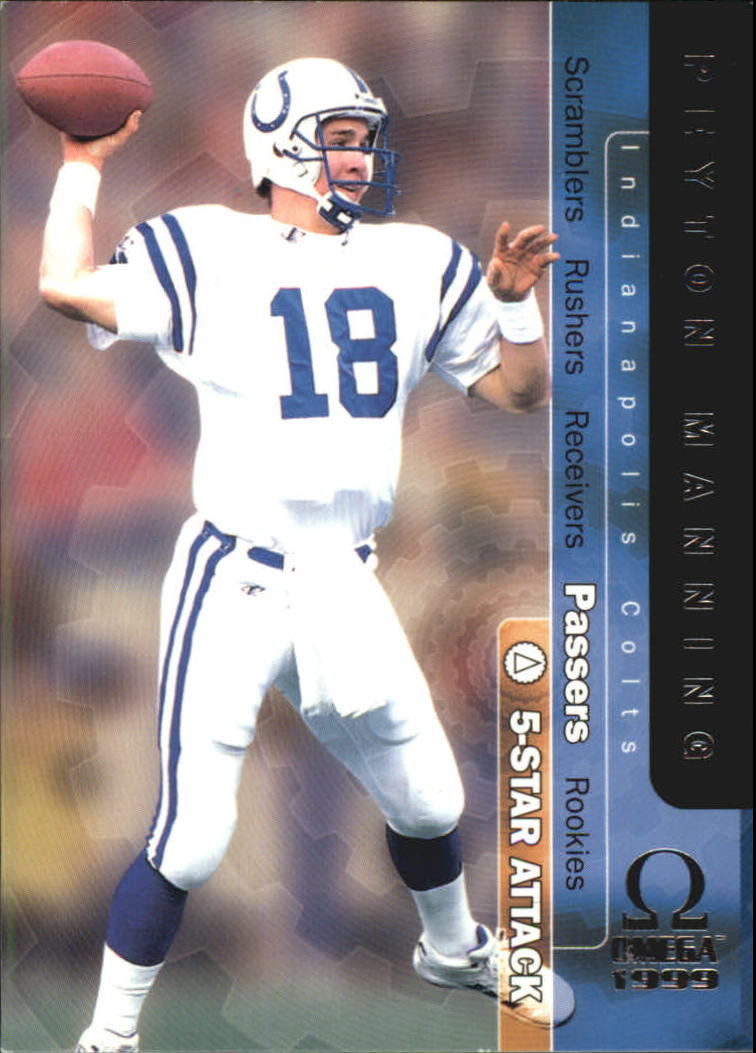 1999 Pacific Omega 5-Star Attack #3 Peyton Manning