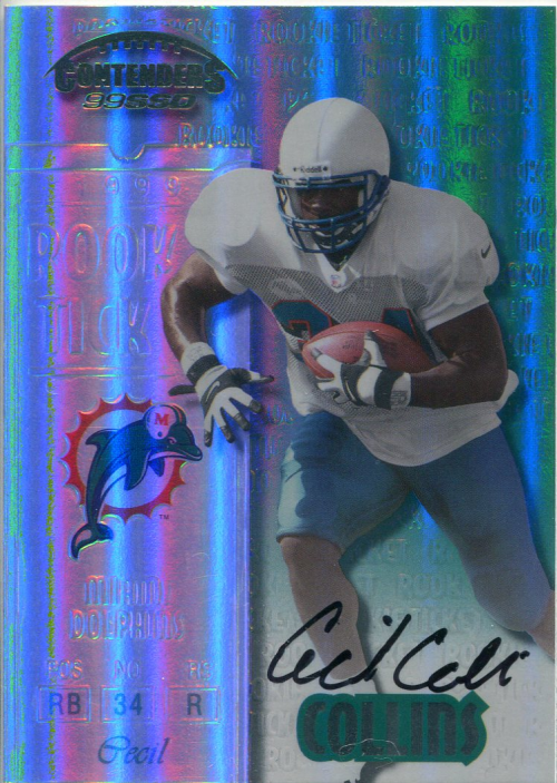 1999 Playoff Contenders SSD #166 Cecil Collins AU/1025* RC