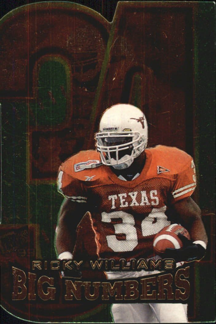 1999 Press Pass Big Numbers Die Cuts #BN2 Ricky Williams
