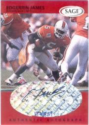 1999 SAGE Autographs Red #A23 Edgerrin James/859