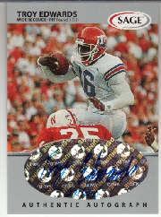 1999 SAGE Autographs Silver #A17 Troy Edwards/400