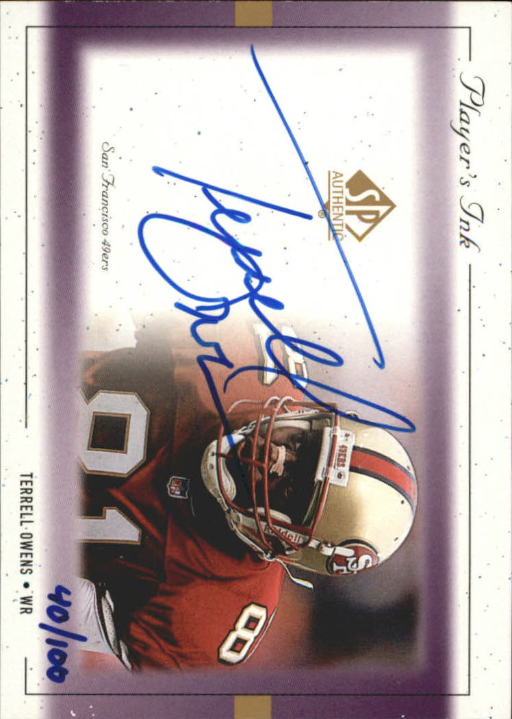1999 SP Authentic Player's Ink Purple #TOA Terrell Owens