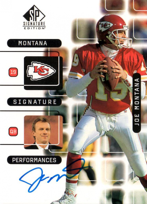 1999 SP Signature Montana Signature Performances #J8A Joe Montana