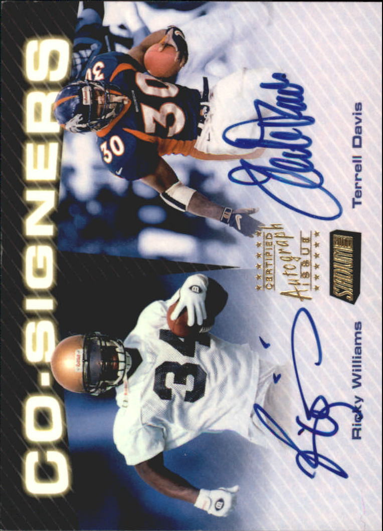 1999 Stadium Club Co-Signers #CS1 Terrell Davis/Ricky Williams