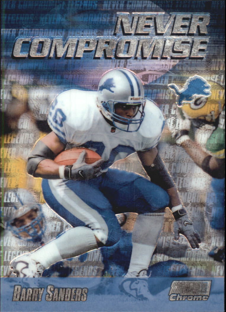 1999 Stadium Club Chrome Never Compromise #NC32 Barry Sanders