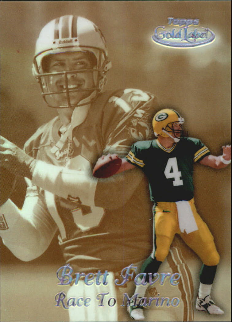 1999 Topps Gold Label Race to Black #R1 Brett Favre