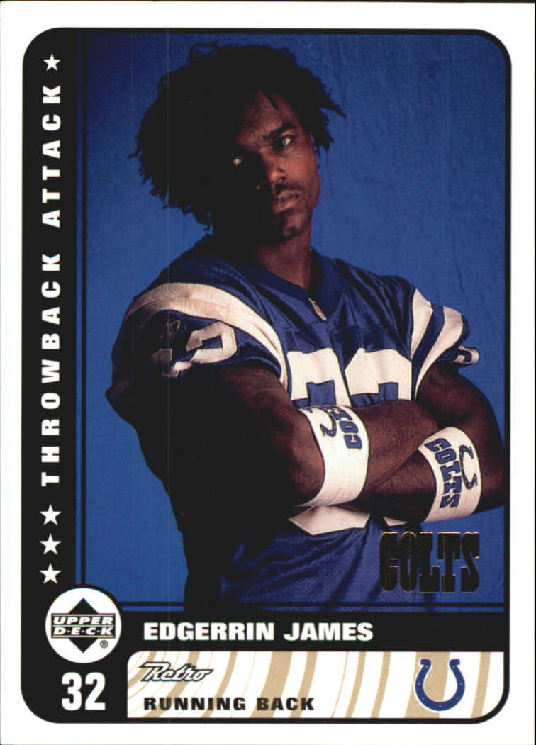 1999 Upper Deck Retro Throwback Attack #T14 Edgerrin James