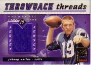2000 Donruss Elite Throwback Threads #TT35 Johnny Unitas/Peyton Manning