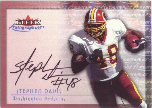 2000 Fleer Tradition Autographics #33 Stephen Davis