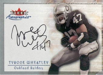 2000 Fleer Tradition Autographics #154 Tyrone Wheatley