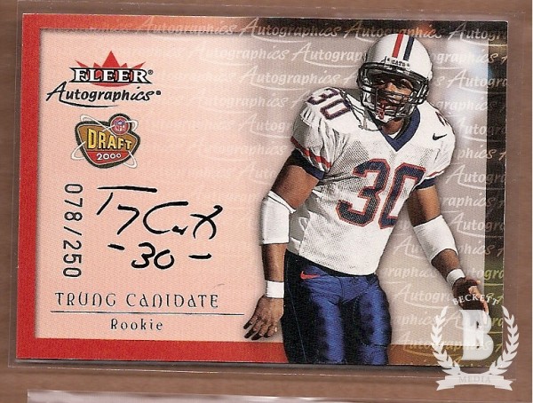 2000 Fleer Tradition Autographics Silver #22 Trung Canidate