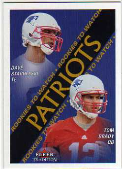2000 Fleer Tradition Glossy #352 David Stachelski/Tom Brady
