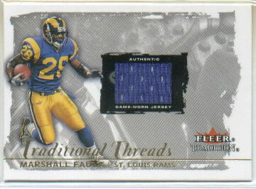 2000 Fleer Tradition Glossy Traditional Threads #13 Marshall Faulk/275