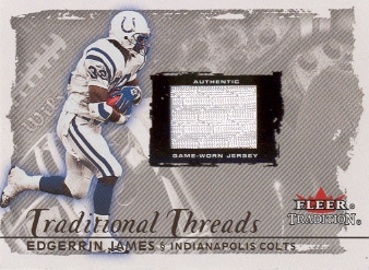 2000 Fleer Tradition Glossy Traditional Threads #19 Edgerrin James/285