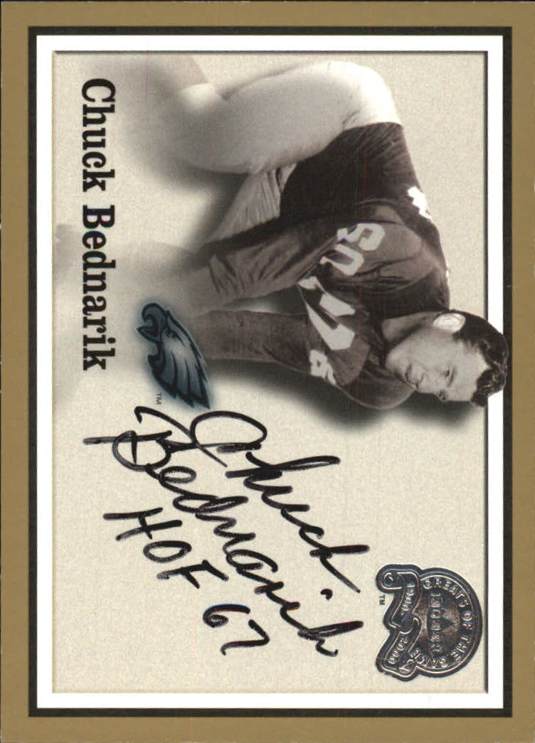 2000 Greats of the Game Gold Border Autographs #3 Chuck Bednarik