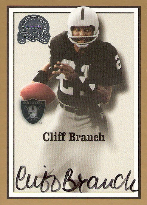2000 Greats of the Game Gold Border Autographs #9 Cliff Branch