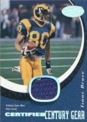 2000 Leaf Certified Gridiron Gear Century #IB80H Isaac Bruce Blu