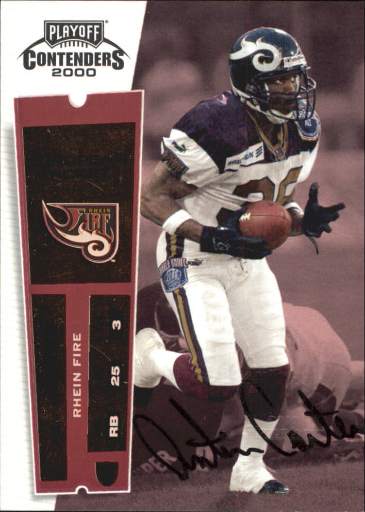 2000 Playoff Contenders #153 Ontiwaun Carter ET AU RC
