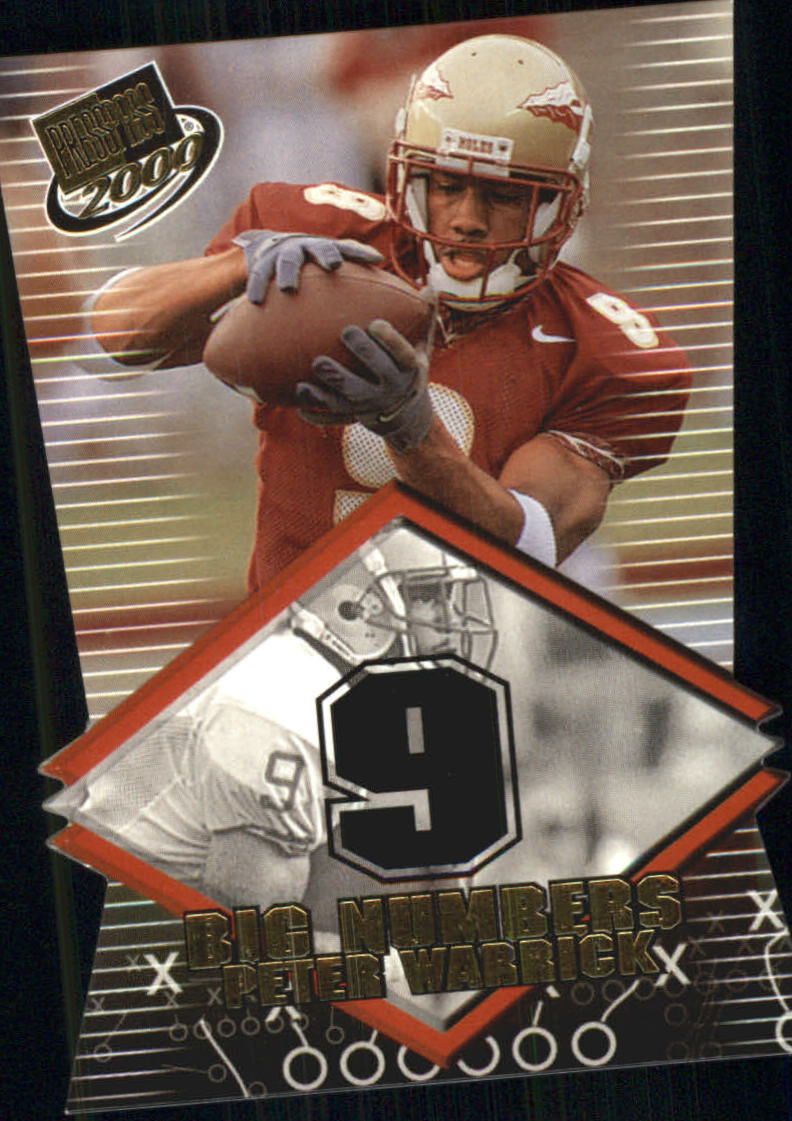 2000 Press Pass Big Numbers Die Cuts #BN1 Peter Warrick
