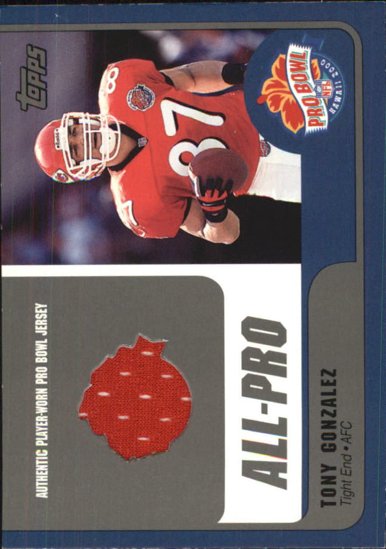 2000 Topps Pro Bowl Jerseys #TGTE Tony Gonzalez