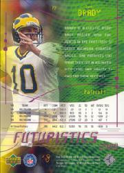 2000 UD Ionix #77 Tom Brady RC back image