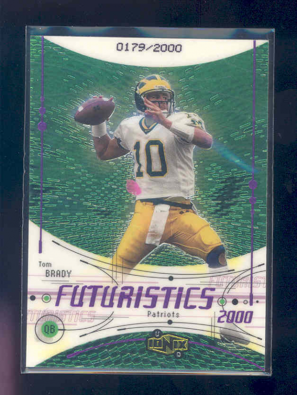 2000 UD Ionix #77 Tom Brady RC front image