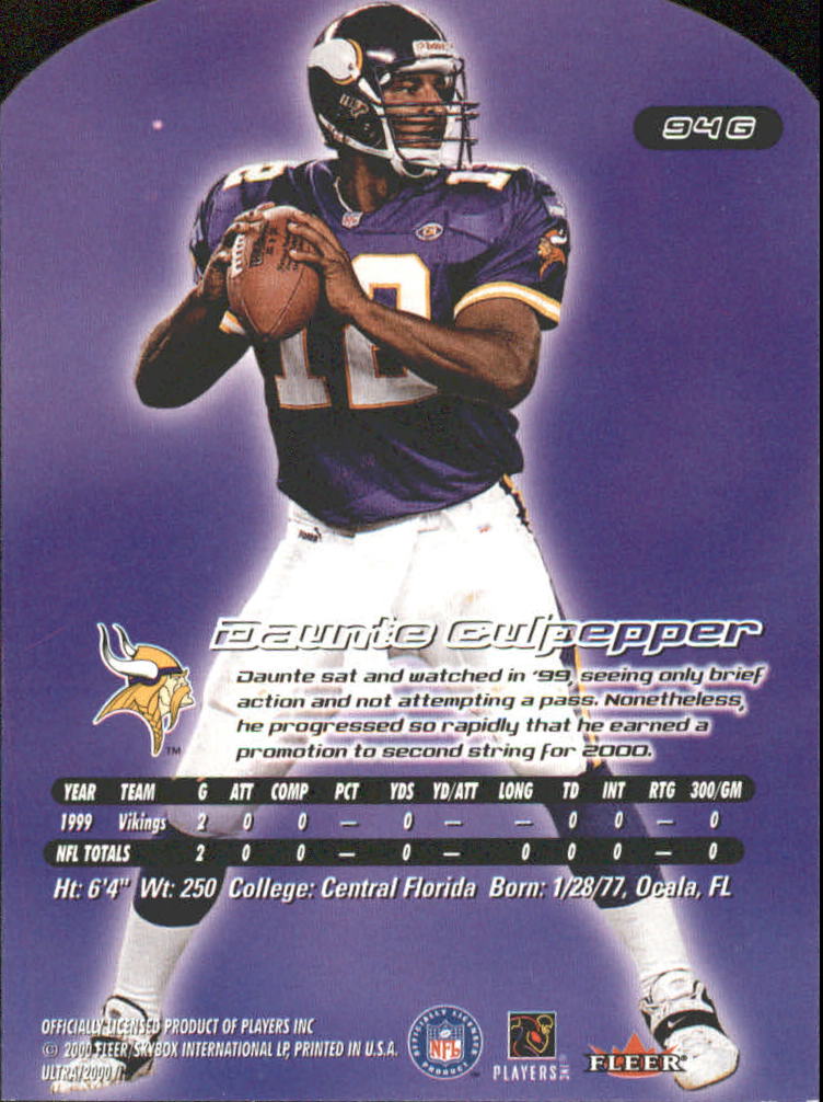 Ultra Gold Medallion Daunte Culpepper Nm Mt The Stadium