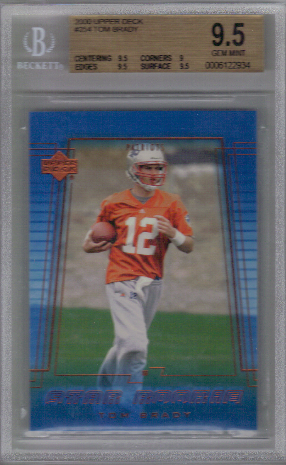 2000 Upper Deck #254 Tom Brady RC